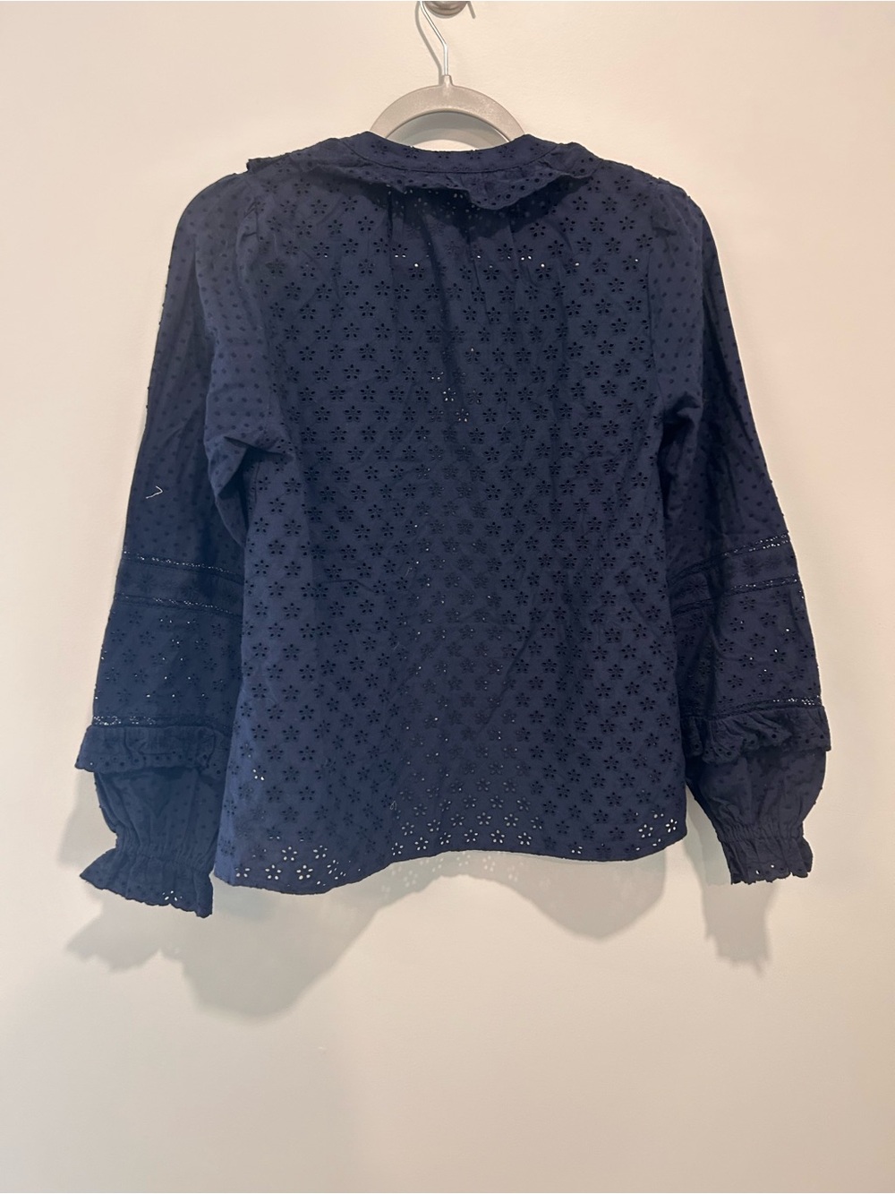 Boden Broderie Ruffle Top-Navy - Picture 6 of 6